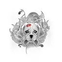 dog lover and a guy who rised up from the lows tattoo design idea