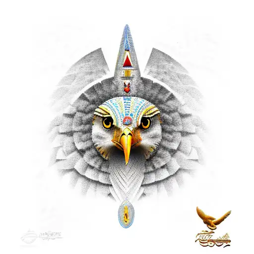 tribal style horus Eagle from Egypt  tattoo design idea