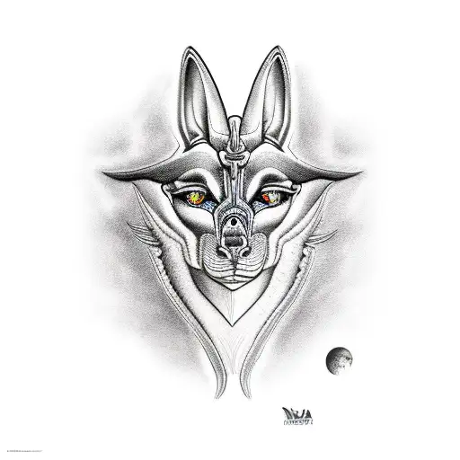 Anubis y Ra tattoo design idea