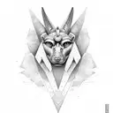 Anubis y Ra tattoo design idea