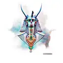 Anubis y Ra tattoo design idea