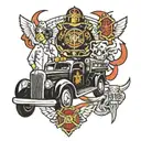 paramedic, firefighter, dentist tattoo design idea
