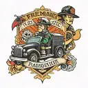 paramedic, firefighter, dentist tattoo design idea