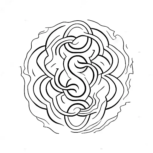 the linear harmonic series where the waveforms transition into the karman vortex and turbulence. not circular tattoo design idea