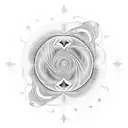 a tattoo designed around the linear harmonic series where the waveforms transition into the karman vortex and turbulence tattoo design idea