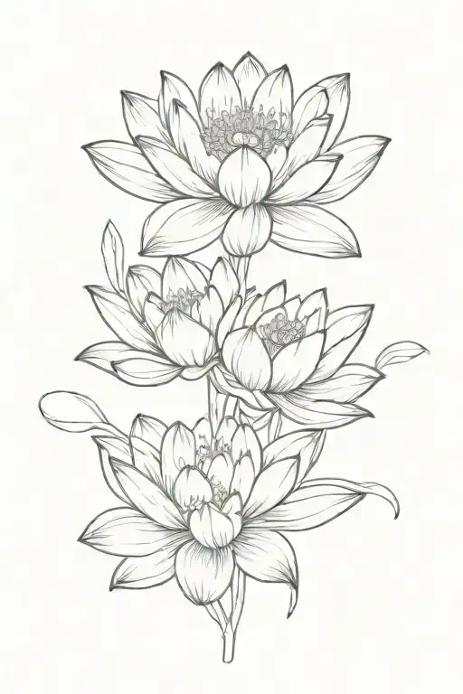Spinal tattoo: Lotus flower tattoo design idea