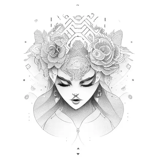 girl does massage  tattoo design idea