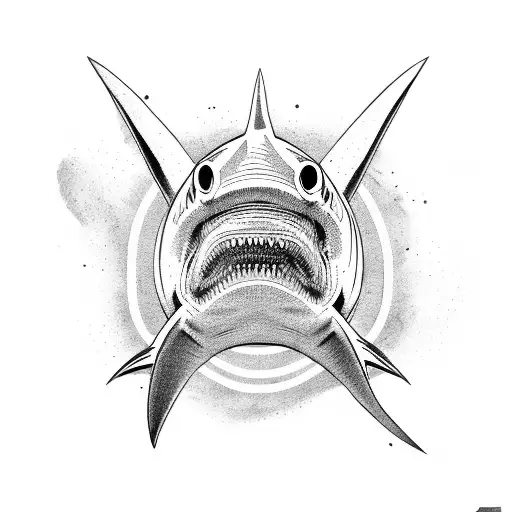 Shark´s fin tattoo design idea