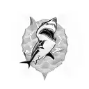 Shark´s fin tattoo design idea