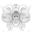 Design a tattoo that combines Renaissance portraits with intricate psychedelic patterns tattoo design idea