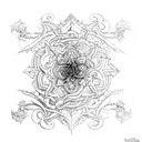 Design a tattoo inspired by fractals with a touch of Renaissance art tattoo design idea