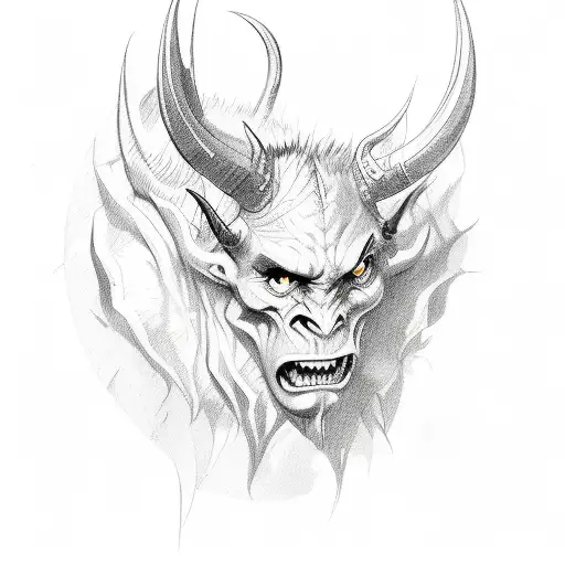 ive seen the devil more than ive seen god  tattoo design idea