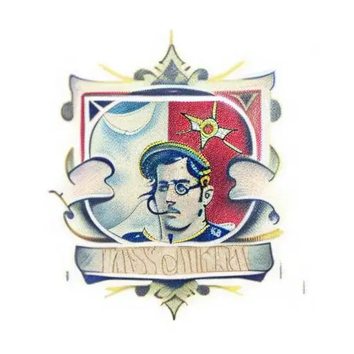 bussola con orologio da taschino e numeri romani tattoo design idea