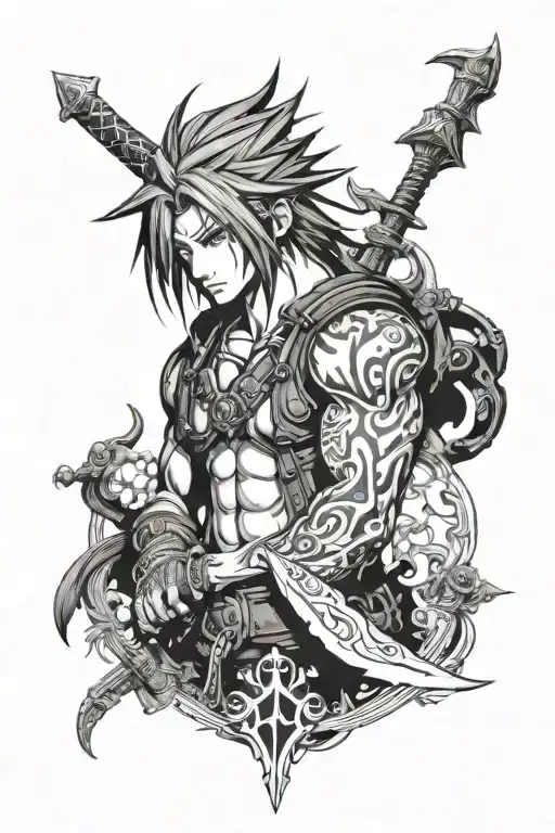 jecht final fantasy X tattoo design idea