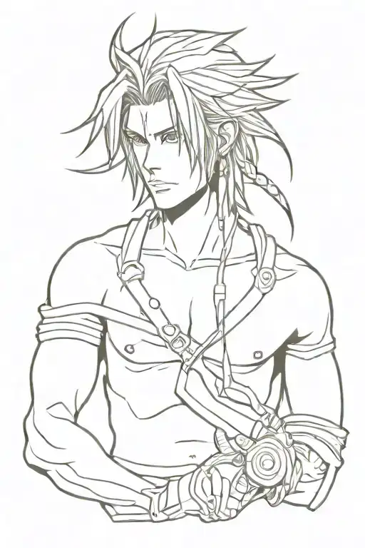 jecht final fantasy X tattoo design idea