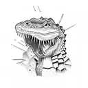 mexican crocodile  tattoo design idea
