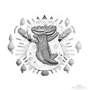 mexican crocodile  tattoo design idea