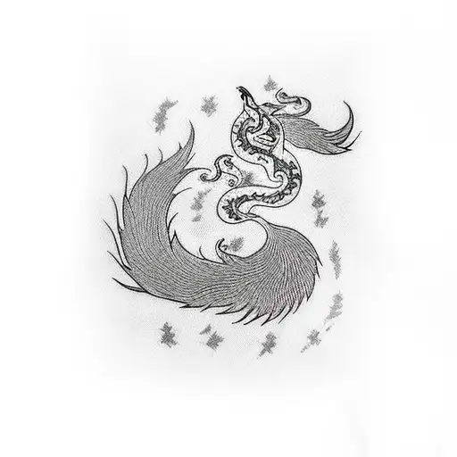 The nine-tailed fox tattoo design idea
