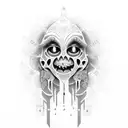 grapevine with tears tattoo design idea