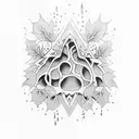 grapevine with tears tattoo design idea