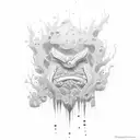 grapevine with tears tattoo design idea