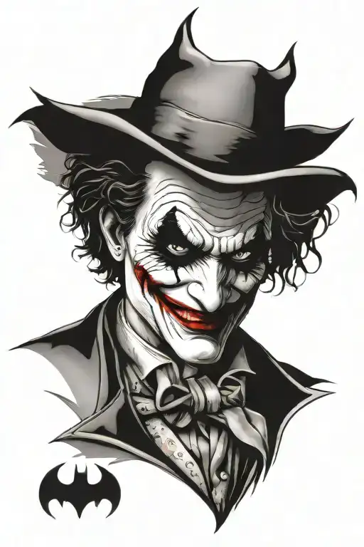 joker batman tattoo design idea