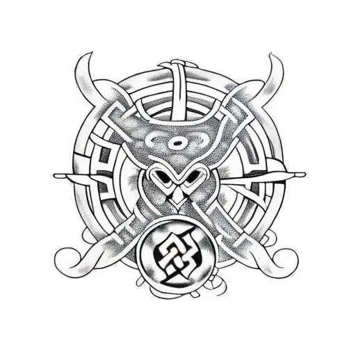 viking starwars knotwork tattoo design idea