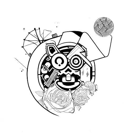 techno learning tattoo design idea