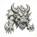 fallout deathclaw tattoo design idea