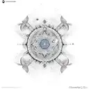 constellation with name 'Agastya'  tattoo design idea