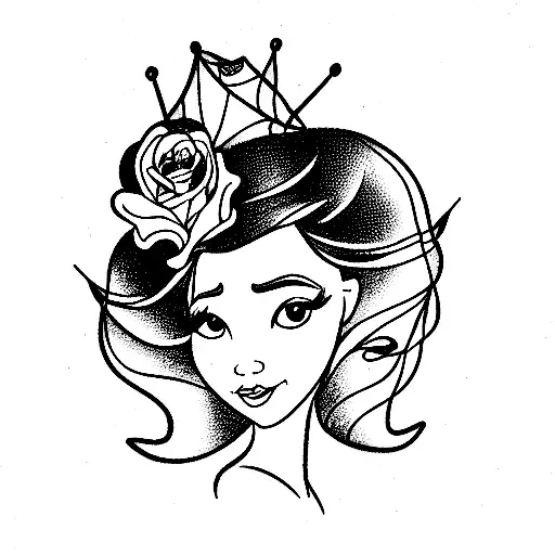 disney princess tattoo design idea