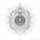 7 Chakra with sudarshan chakra and gayatri mantra tattoo design idea