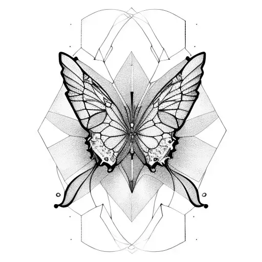 empreinte digitale avec des papillons  tattoo design idea
