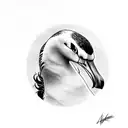 albatross falls from his neck tattoo design idea