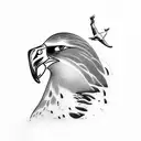 albatross falls from his neck tattoo design idea