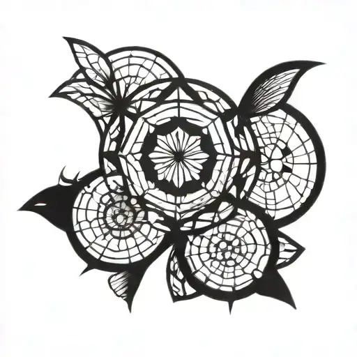 stain glass window tattoo design idea
