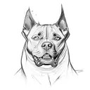 Angry pitbull tattoo design idea