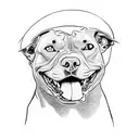 Angry pitbull tattoo design idea