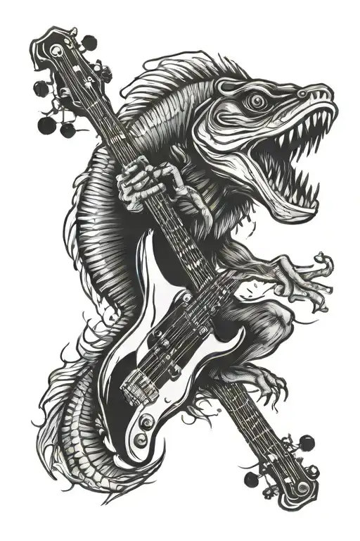 for bass player tattoo design idea