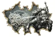 coral reef with old school scuba diver exploring the depths with torch tattoo design idea