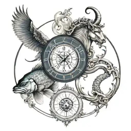 Pisces Libra and Aries tattoo design idea