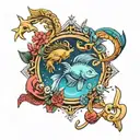 Pisces Libra and Aries tattoo design idea