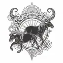 Aries Pisces and Libra tattoo design idea