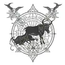 Aries Pisces and Libra tattoo design idea