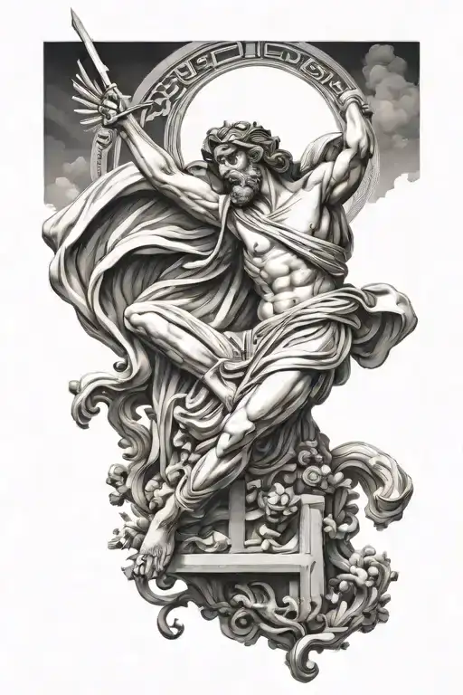 Greek mythology, which tells that hope always exists and shows the victory that comes by taking risks. tattoo design idea