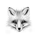 baby fox tattoo design idea
