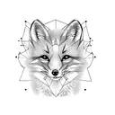 baby fox tattoo design idea