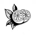 limonero con arañas tattoo design idea