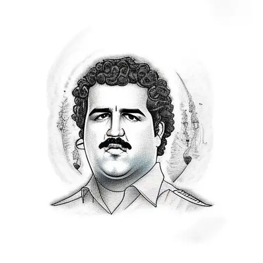 Pablo Escobar tattoo design idea