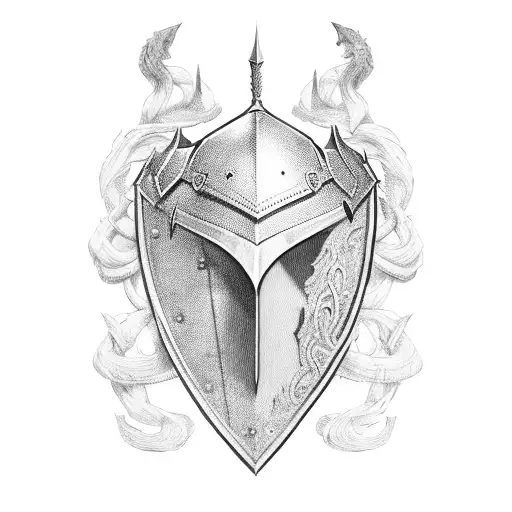 medieval armor  tattoo design idea